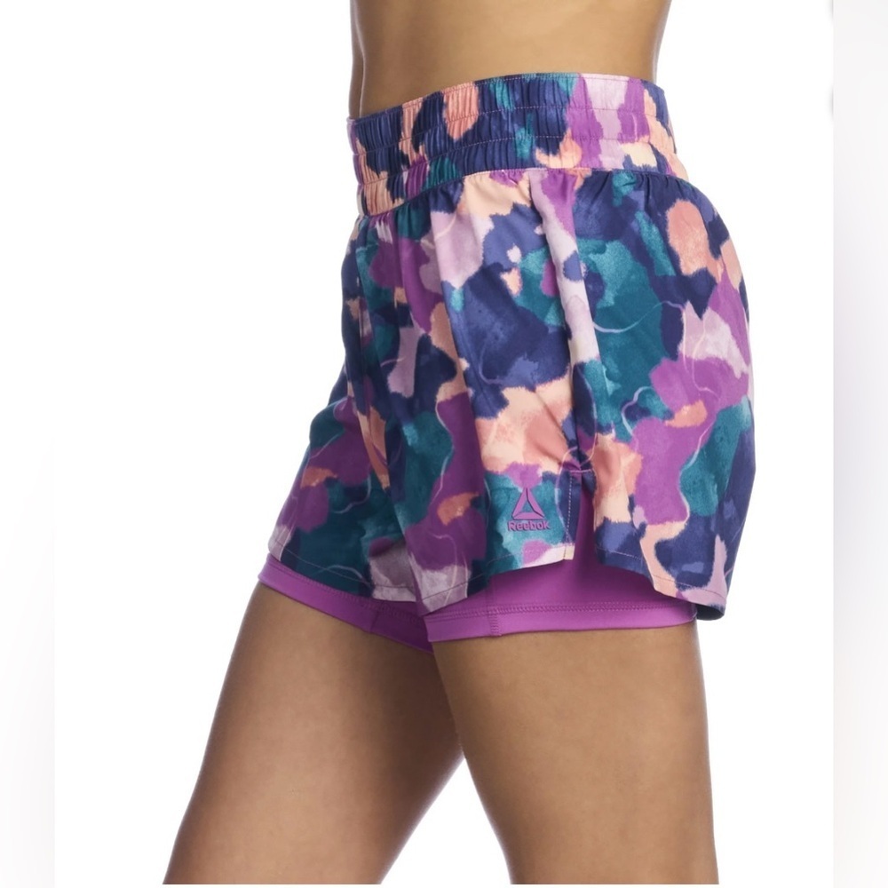 Reebok Women's Running Shorts - Purple And Blue - Picture 2 of 5